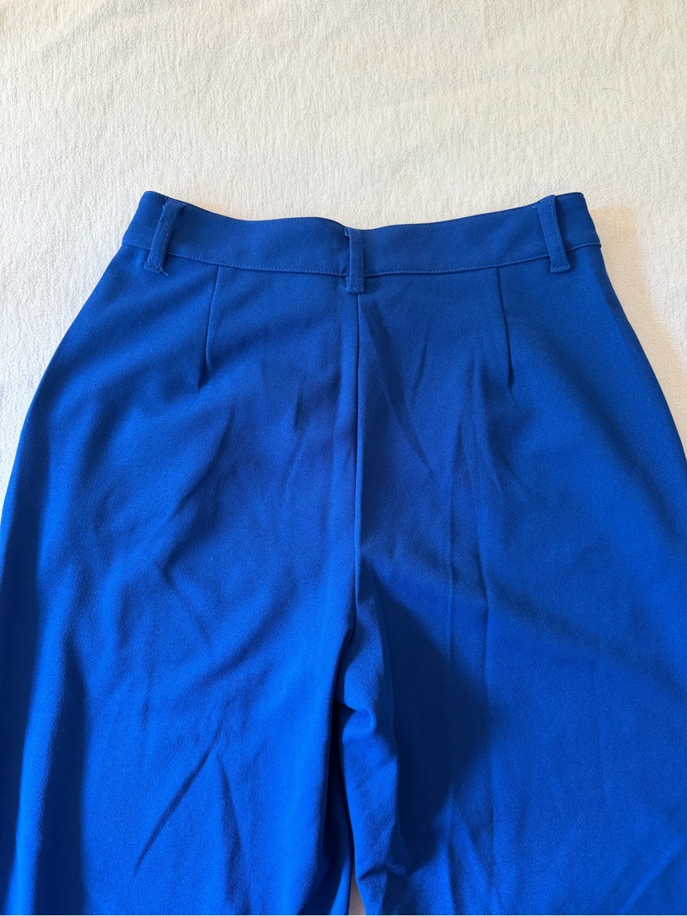 Rewash Blue Pleated Wide-Leg Trousers - Picture 4 of 4